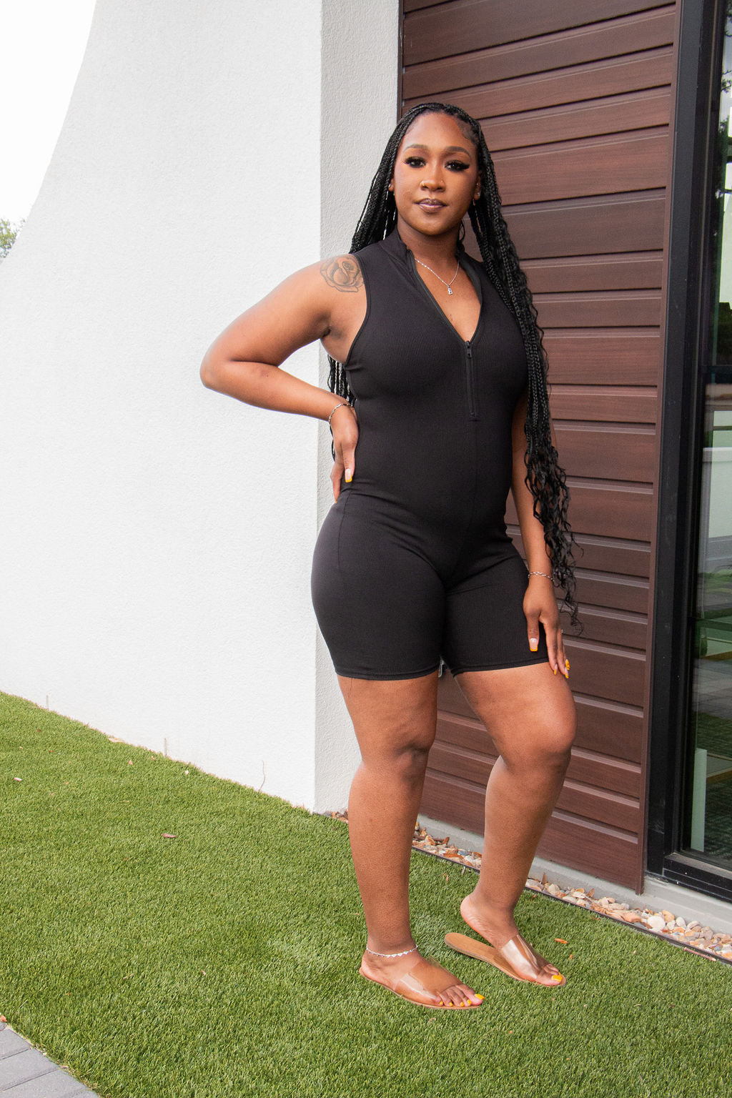 Glow Romper - Black